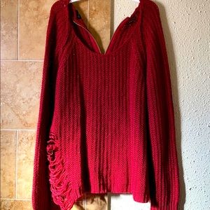 Red sweater from Derek heart